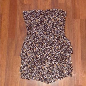 Floral Strapless Dress - Size M